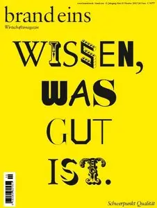 Brand Eins Wirtschaftsmagazin No 10 2010