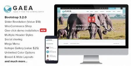 ThemeForest - Gaea v1.6.1 - Environmental Wordpress Theme