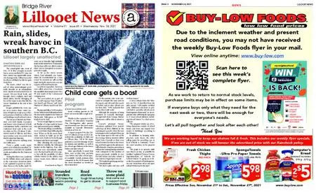 Bridge River Lillooet News – November 24, 2021