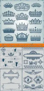 Royal design elements and frame vector