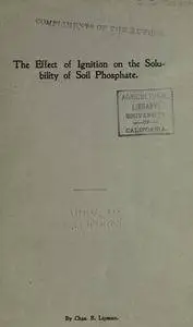 The effect of ignition on the solubility of soil phosphate