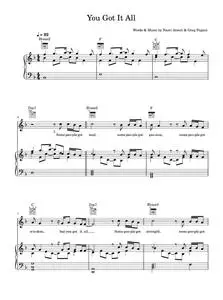 You Got It All - Union J (Piano-Vocal-Guitar (Piano Accompaniment))