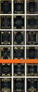 Gold frame vector