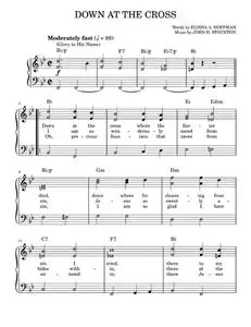 Down at the Cross - John H. Stockton (Easy Piano)