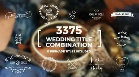 Elegant Wedding Title Combination Pack - Project for After Effects (VideoHive)