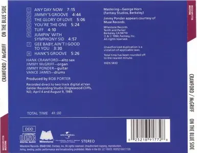 Hank Crawford & Jimmy McGriff - On The Blue Side (1989) {Milestone}