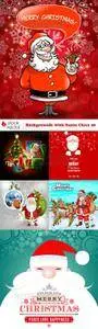 Vectors - Backgrounds with Santa Claus 20