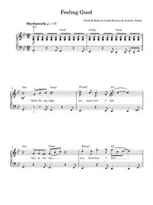 Feeling Good - Nina Simone (Piano Vocal)