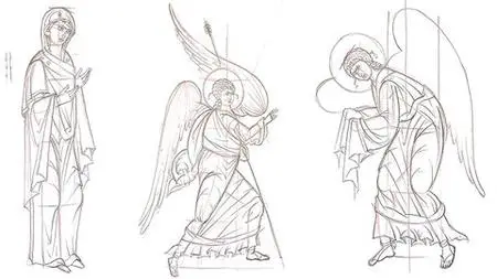 Byzantine Iconography Series 5: Drawing 3/4 Figures