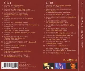 David Bowie & Friends - Birthday Celebration, Live In NYC (2011) {2CD Set, Immortal IMA 104250 rec 1997}