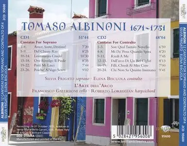 Silvia Frigato, Elena Biscuola, L'Arte dell'Arco - Tomaso Albinoni: 12 Cantatas Op. 4 (2019)