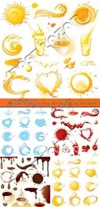 Splash design water coffee juice vector