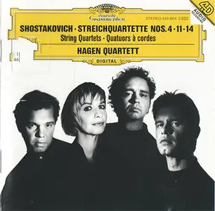 Dmitri Shostakovich - Hagen Quartett - Sting Quartets Nos. 4; 11; 14 [Deutsche Grammophon 445 564-2 GH] {Germany 1995}