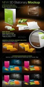 GraphicRiver New 3D Stationary Mockup