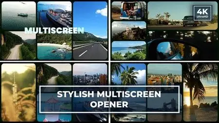 Charming Multiscreen Opener | Split Screen Gallery Intro | Typography Slideshow 49001797