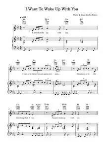 I Want To Wake Up With You - Ben Peters (Piano-Vocal-Guitar (Piano Accompaniment))