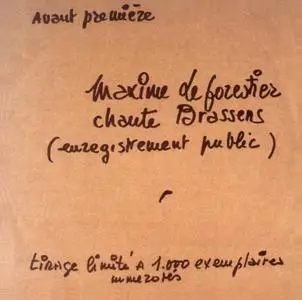 Maxime Le Forestier - chante Brassens (1979)