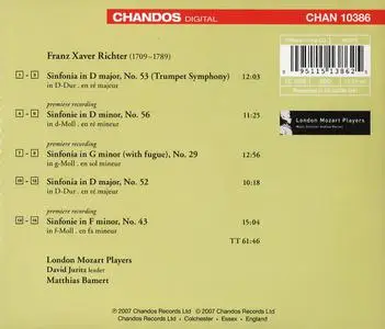 Matthias Bamert, London Mozart Players - Franz Xaver Richter: Symphonies (2007)