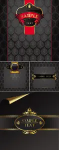 Black Golden Backgrounds Vector
