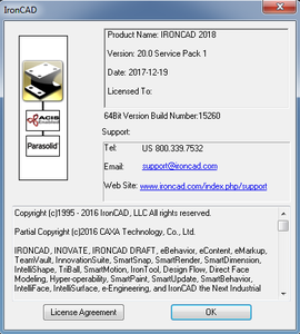 IronCAD Design Collaboration Suite 2018 version 20.0 SP1