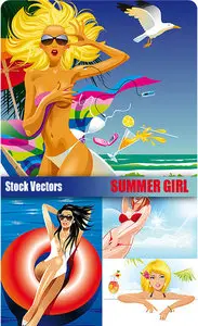 Stock Vectors - Summer Girls