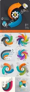 Infographics and diagram arrows business concept vector