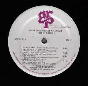 Dave Grusin & Lee Ritenour - Harlequin (1985) 24-Bit/96-kHz Vinyl Rip