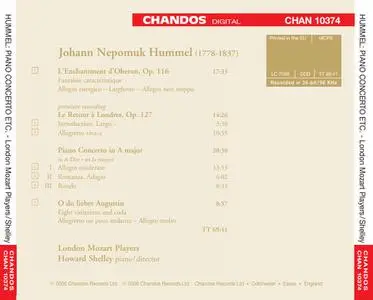 Howard Shelley, London Mozart Players - Johann Nepomuk Hummel: Piano Concerto in A major (2006)