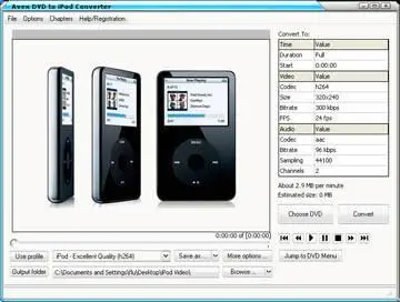 Avex DVD to iPod Converter v4.5 Build 02