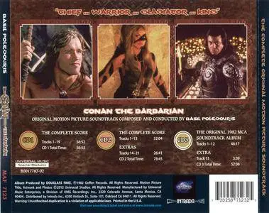 Basil Poledouris - Conan The Barbarian: The Complete Original Motion Picture Soundtrack (1982) 3 CDs Expanded Reissue 2012