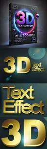 3D Text Effects PSD for Photoshop