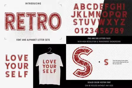 Retro - Scaled Color Vector Font