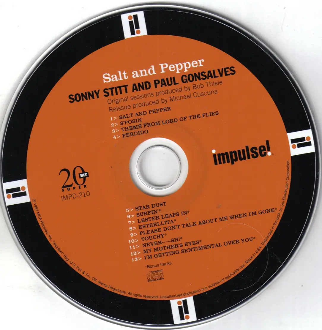 Sonny Stitt and Paul Gonsalves - Salt And Pepper +8 (1963) {Impulse! IMPD-210 rel 1997}