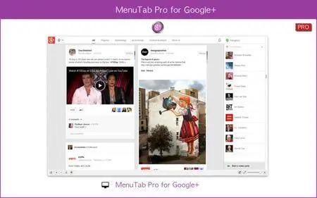 MenuTab Pro for Google+ 1.0 MacOSX