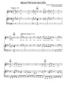 Beautician Blues - B.B. King, Joe Williams (Piano-Vocal-Guitar)