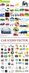 Car & Transportation Icons Vector