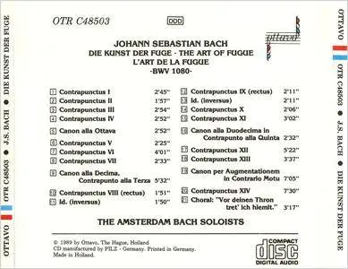 Amsterdam Bach Soloists - Johann Sebastian Bach: Die Kunst der Fuge (1989)