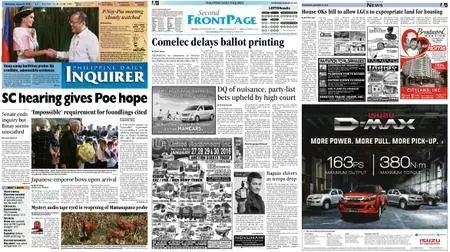 Philippine Daily Inquirer – January 27, 2016