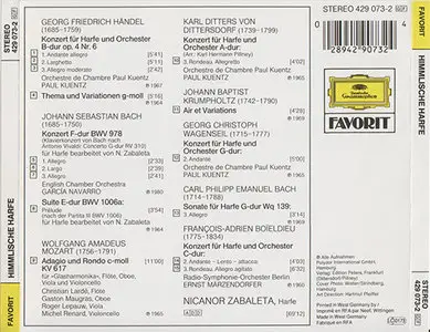 Nicanor Zabaleta - Himmlische Harfe (1989, Deutsche Grammophon # 429 073-2 GF)