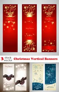 Vectors - Christmas Vertical Banners