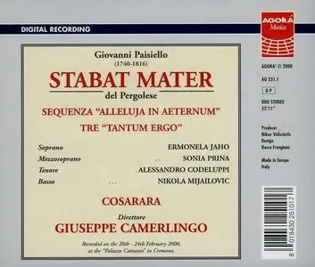 Giuseppe Camerlingo, Cosarara - Giovanni Paisiello: Stabat Mater del Pergolese (2000)