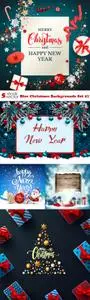 Vectors - Blue Christmas Backgrounds Set 27