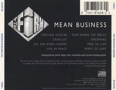 The Firm - Mean Business (1986)