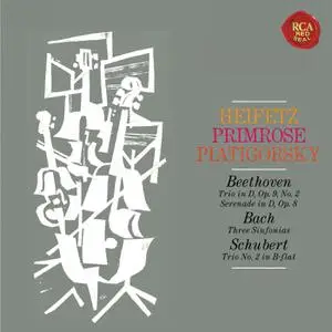 Heifetz, Primrose and Piatigorksy - The String Trio Collection: Bach, Beethoven, Schubert (2016)