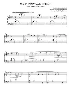 My Funny Valentine - Babes In Arms Musical, Rodgers & Hart (Piano Solo)