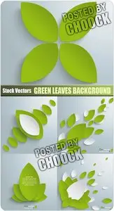 Green leaves background - Stock Vector