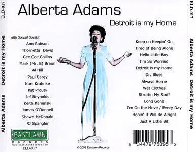 Alberta Adams - Detroit Is My Home (2008)