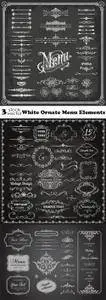 Vectors - White Ornate Menu Elements