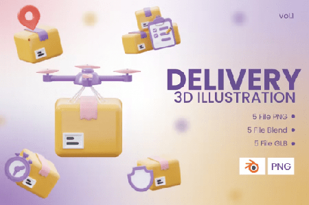 3d Delivery Icon Vol.1