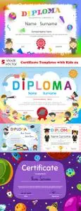 Vectors - Certificate Templates with Kids 23